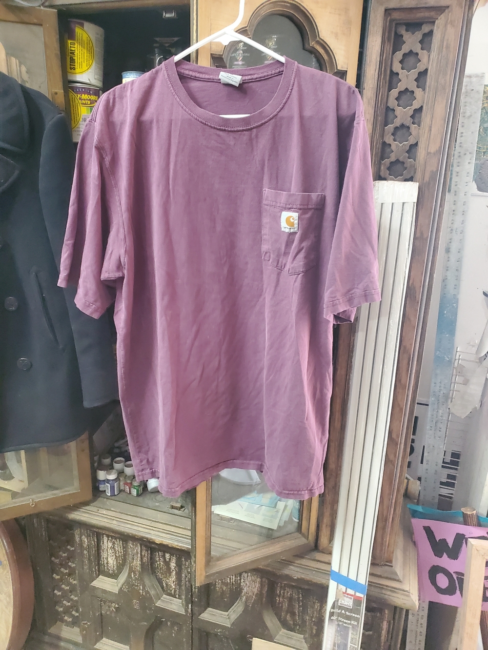 Carhartt Men’s Pocket Tee in Plum